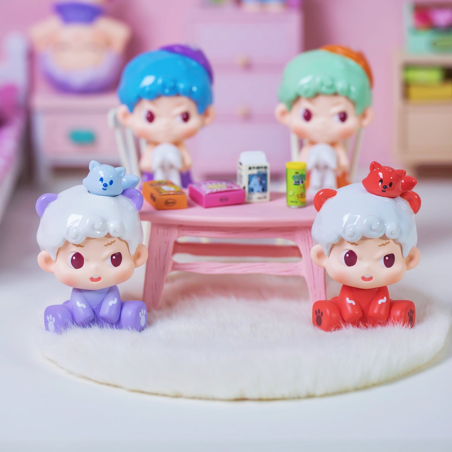 NIMOO GoodNight Party Mini Figurines Blind Box Gift Cute Desk Decor Dolls Collectible Toys Surprise Birthday Present