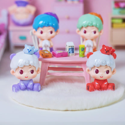 NIMOO GoodNight Party Mini Figurines Blind Box Gift Cute Desk Decor Dolls Collectible Toys Surprise Birthday Present