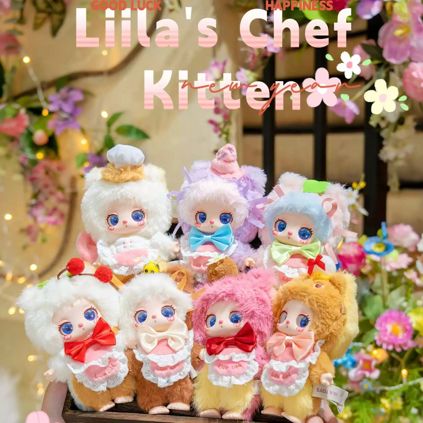 Liila's chef Kitten Mini Figurines Blind Box Gift Cute Desk Decor Dolls Collectible Toys Surprise Birthday Present