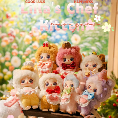 Liila's chef Kitten Mini Figurines Blind Box Gift Cute Desk Decor Dolls Collectible Toys Surprise Birthday Present