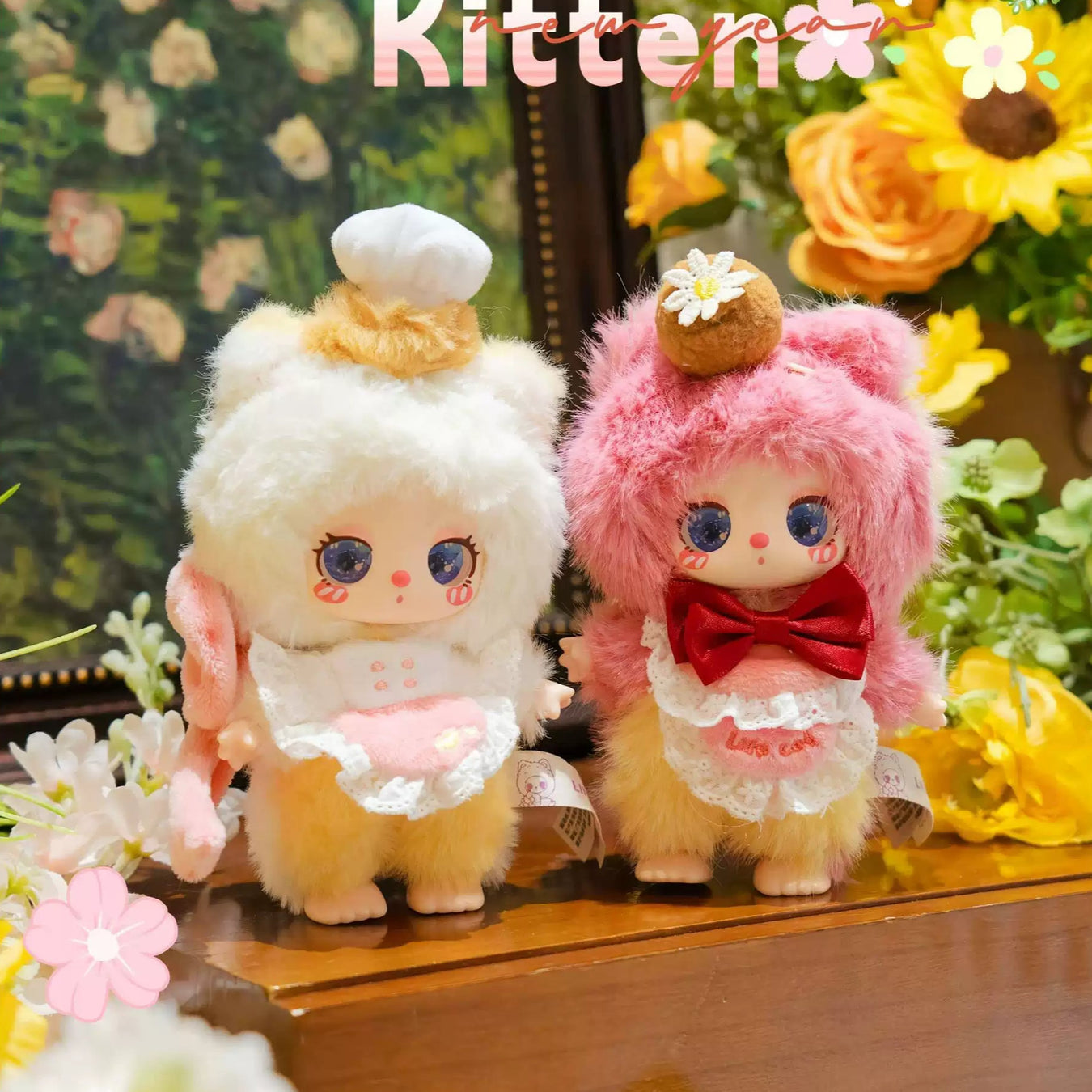 Liila's chef Kitten Mini Figurines Blind Box Gift Cute Desk Decor Dolls Collectible Toys Surprise Birthday Present